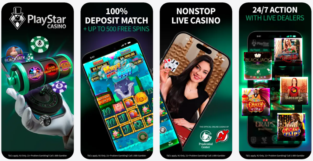 Top Mobile Casino Apps NJ - PlayStar